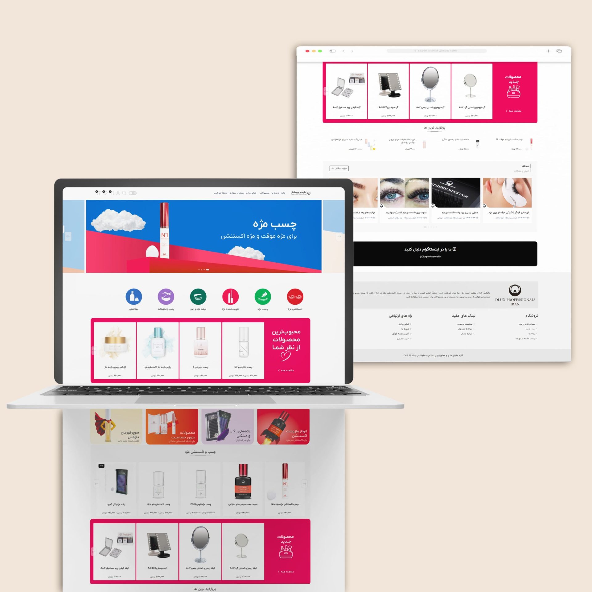 نمونه کار طراحی سایت دلوکس