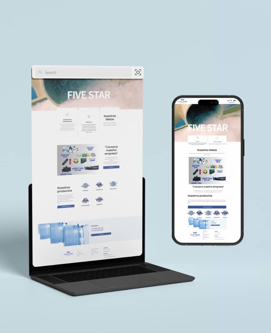 طراحی وب _سایت Five Star General برای صنعت پتروشیمی